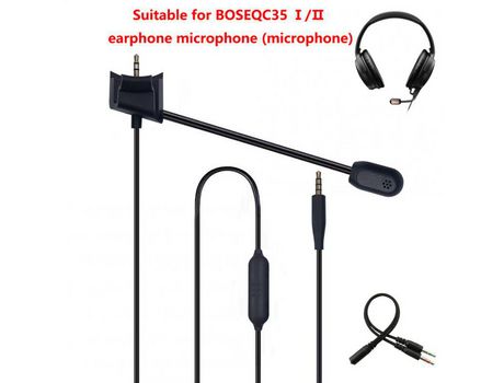 Micrófono Gaming Reducción de ruido Auriculares Cable Auriculares Varilla de micrófono para Dr. Boseqc35 Micrófono de una o dos generaciones negro