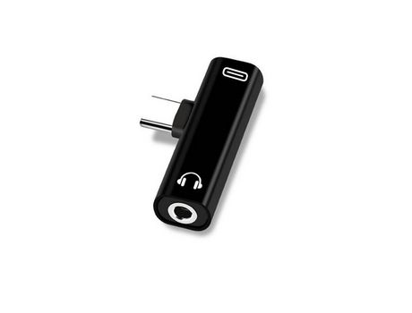 Cargador Doble tipo C USB-C Auricular Auricular Cargador de carga de audio Adaptador Divisor Convertidor para Xiaomi 6 6X 8 Note3 Mix 2 Huawei Mate...