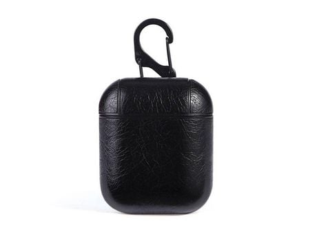 Funda Protectora De Cuero Genuino Airpods Auricular Para Apple Airpod - Negro
