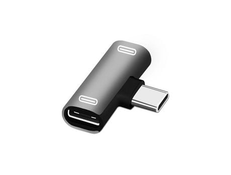 Cargador Doble tipo C USB-C Auricular Auricular Audio Carga Cargador Adaptador Divisor Convertidor para Xiaomi 6 6X 8 Note3 Mix 2 Huawei Mate 10 P2...