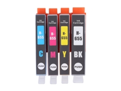 Cartucho de tinta negra y amarilla de 4 núcleos para impresoras HP Deskjet 3525, 4615, 4625, 5525, 6520 y 6525 (marca S).