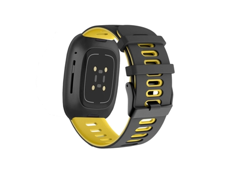 Correa para Fitbit by Google Versa 2 Negro y Amarillo