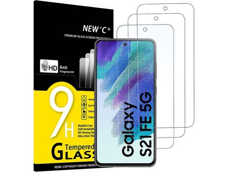 Protector de tela Samsung Galaxy S21 FE 5G Vidrio Templado pacote con 3 INF