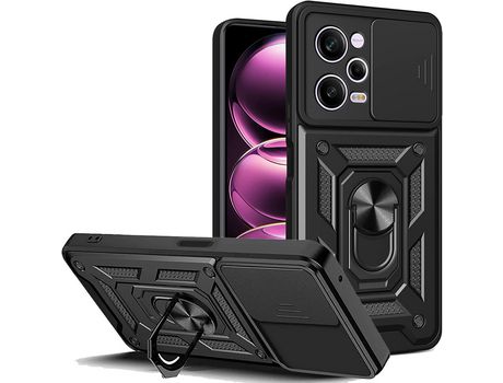 Carcasa Military con protección de cámara deslizante y anillo 360º para Xiaomi Redmi Note 12 Pro 5G MISTERCAPAS