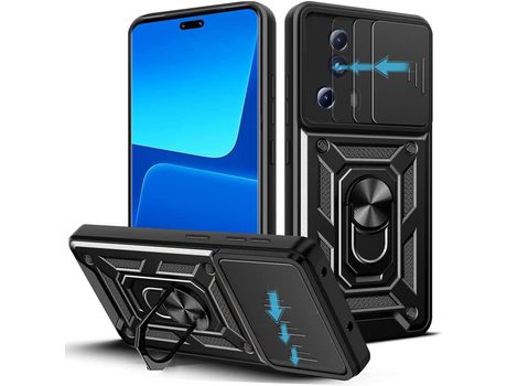 Carcasa Military con protección de cámara deslizante y anillo 360º para Xiaomi 13 Lite MISTERCAPAS