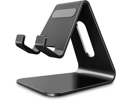 Phone Holder Cradle Aluminum Desktop Holder Compatible with iPhone 12 Mini12 Pro11 Pro MaxXS Max XR X Se 8 7 6 6s Plus Huawei Samsung S10 S9 S8-Black