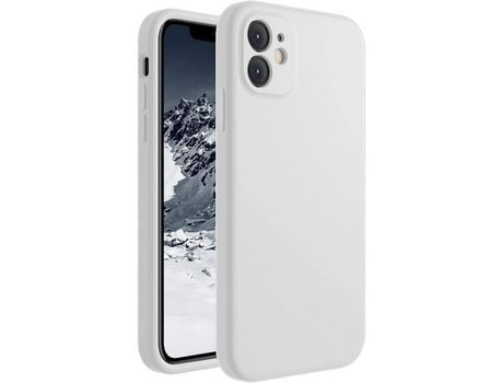 Funda de silicona para iPhone 11 [Bordes cuadrados] y [Protección de la cámara] Funda para teléfono móvil mejorada con forro suave de microfibra an...
