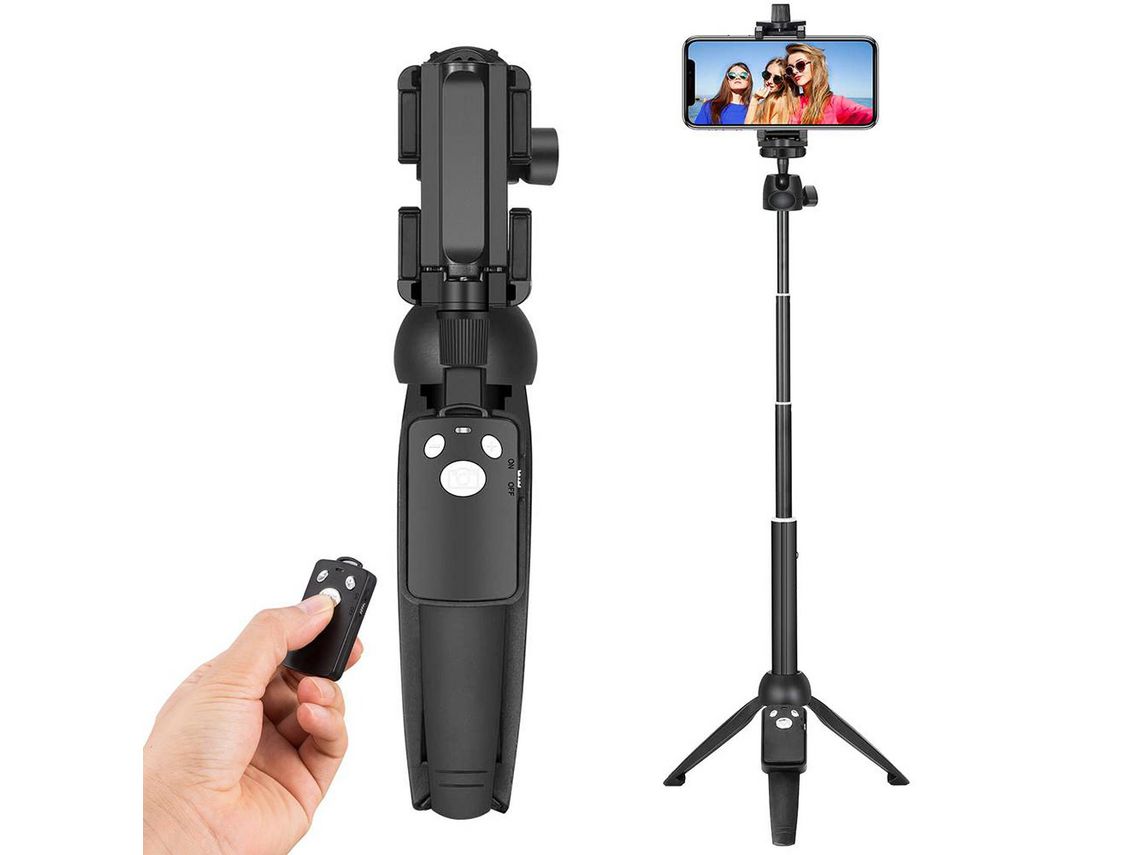 JEIIBRZUI Palo para selfies Bluetooth Trípode Monopode Monopode Selfie Stick con mando a distancia Bluetooth para iPhone 8/iPhone 8 Plus/X/iPhone 7/iPhone 7 Plus/Galaxy Not