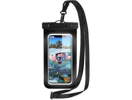Funda impermeable para teléfono móvil resistente al agua, paquete de 2 fundas impermeables para teléfono móvil de 7 pulgadas con doble sellado para...