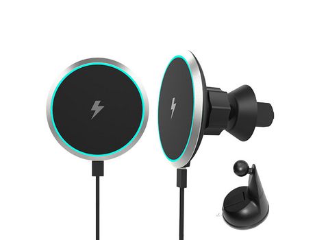 Cargador de coche inalámbrico magnético, soporte de coche de carga inalámbrica para iPhone 13 Pro Max/13 Pro/13/13 Mini 12 Pro Max/12 Pro/12/12 Min...
