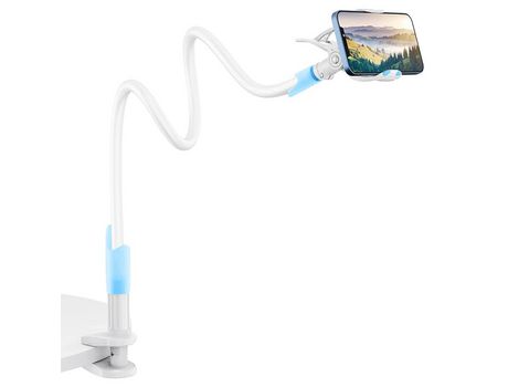 ELKUAIE Soporte para teléfono celular Soporte de cuello de cisne para cama - Brazo flexible Clip de montaje 360 clip de soporte ajustable