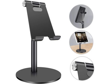 Soporte para tableta Soporte ajustable para teléfono celular, soporte universal para 2018 IPad Pro 10.5 / 9.7 / 12.9, IPad Air 2 3 4, IPad Mini 2 3...
