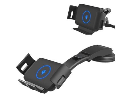 Soporte inalámbrico para cargador de automóvil, soporte para teléfono con soporte para automóvil para ventilación de aire y tablero, compatible con...