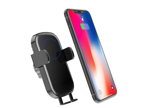 Cargador de soporte de teléfono celular para automóvil, cargador inalámbrico de soporte de automóvil para Apple, Huawei, Xiaomi, etc. Cargador inal...