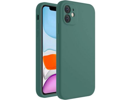 Funda de silicona compatible con iPhone 11, funda de silicona líquida con diseño de engrosamiento de cuerpo completo para iPhone 11