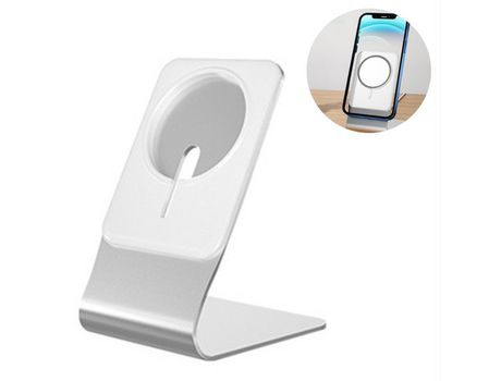 ELKUAIE Soporte de cargador para cargador Soporte de cargador magnético Soporte de cargador magnético inalámbrico de aluminio compatible
