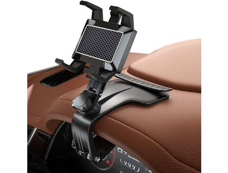 Car Phone Holder , Multi-Function Car Dash Mirror with 360 Adjustable Spring Clip, Suitable for 3.5-7 inch Smartphones,Starlight