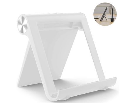 ELKUAIE Soporte portátil con ángulo de visión ajustable para tabletas, lectores electrónicos y teléfonos celulares