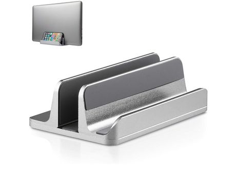 ELKUAIE Soporte vertical para computadora portátil Soporte ajustable para computadora portátil Soporte de mesa con tamaño de base ajustable