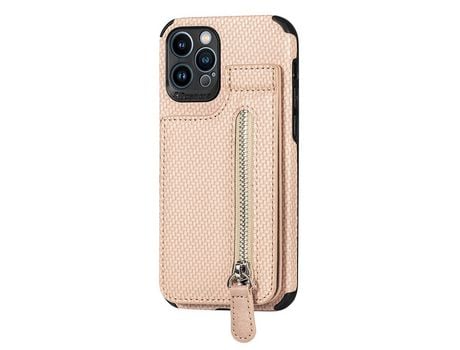 ELKUAIE Estuche para teléfono con billetera Estuche protector plegable con cremallera para iPhone 14 Pro