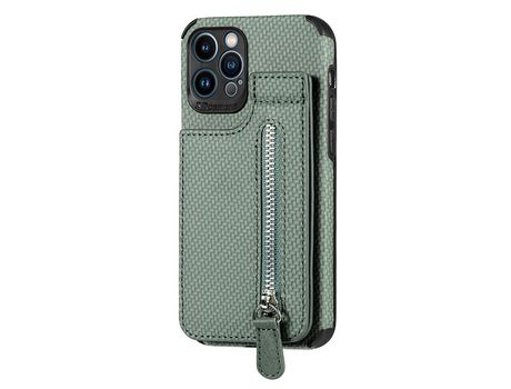 ELKUAIE Estuche para teléfono con billetera Estuche protector plegable con cremallera para iPhone 14 Pro