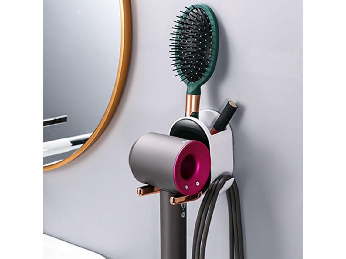 ELKUAIE Soporte para secador de pelo montado en la pared Soporte adhesivo para  secador de pelo para secador de pelo