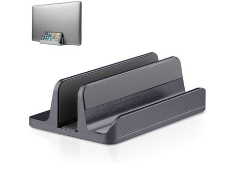 ELKUAIE Soporte vertical para computadora portátil Soporte ajustable para computadora portátil Soporte de mesa con tamaño de base ajustable