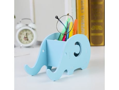 Portable Detachable Cartoon Phone Holder Pen Holder Desktop Tablet Holder Lazy Live Mobile Phone Holder, Blue, 17*8*10cm