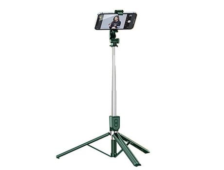 ELKUAIE Palo Selfie, Palo Selfie Extensible con Control Remoto Inalámbrico y Soporte para Trípode, Portátil -1.65m