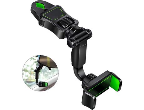 Multifunctional Rearview Mirror Phone Holder,360 Rotating Car Phone Holder