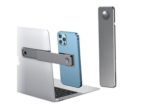 ELKUAIE Computadora de teléfono móvil creativa con pantalla dos en un soporte de aleación de aluminio plegable
