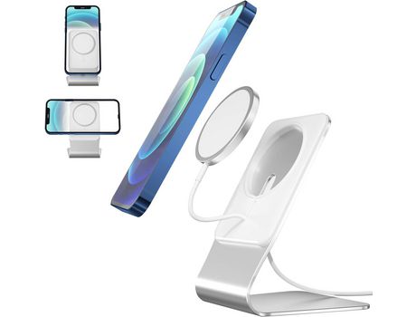ELKUAIE Soporte inalámbrico para teléfono con sensor automático para cargador de coche