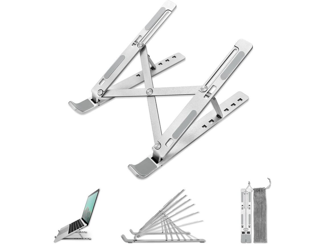 Laptop Stand, 6 Adjustable Tiers Laptop Stand, Lightweight Aluminum Laptop Riser Compatible