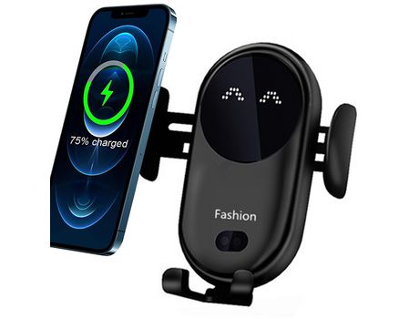 ELKUAIE Cargador de coche inalámbrico, soporte para teléfono de coche
