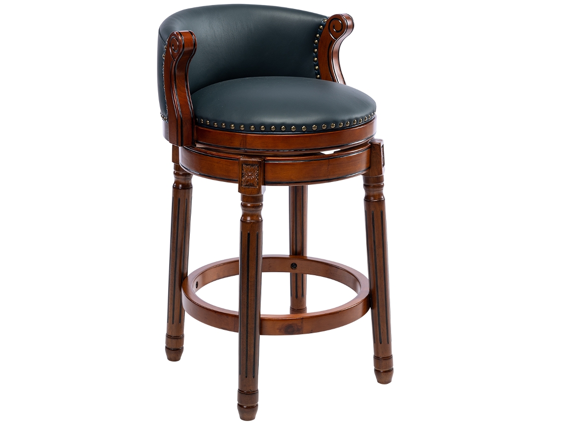 Taburetes de bar de madera, silla giratoria de 360 grados con respaldo, taburetes para el hogar, cocina, comedor y bar.