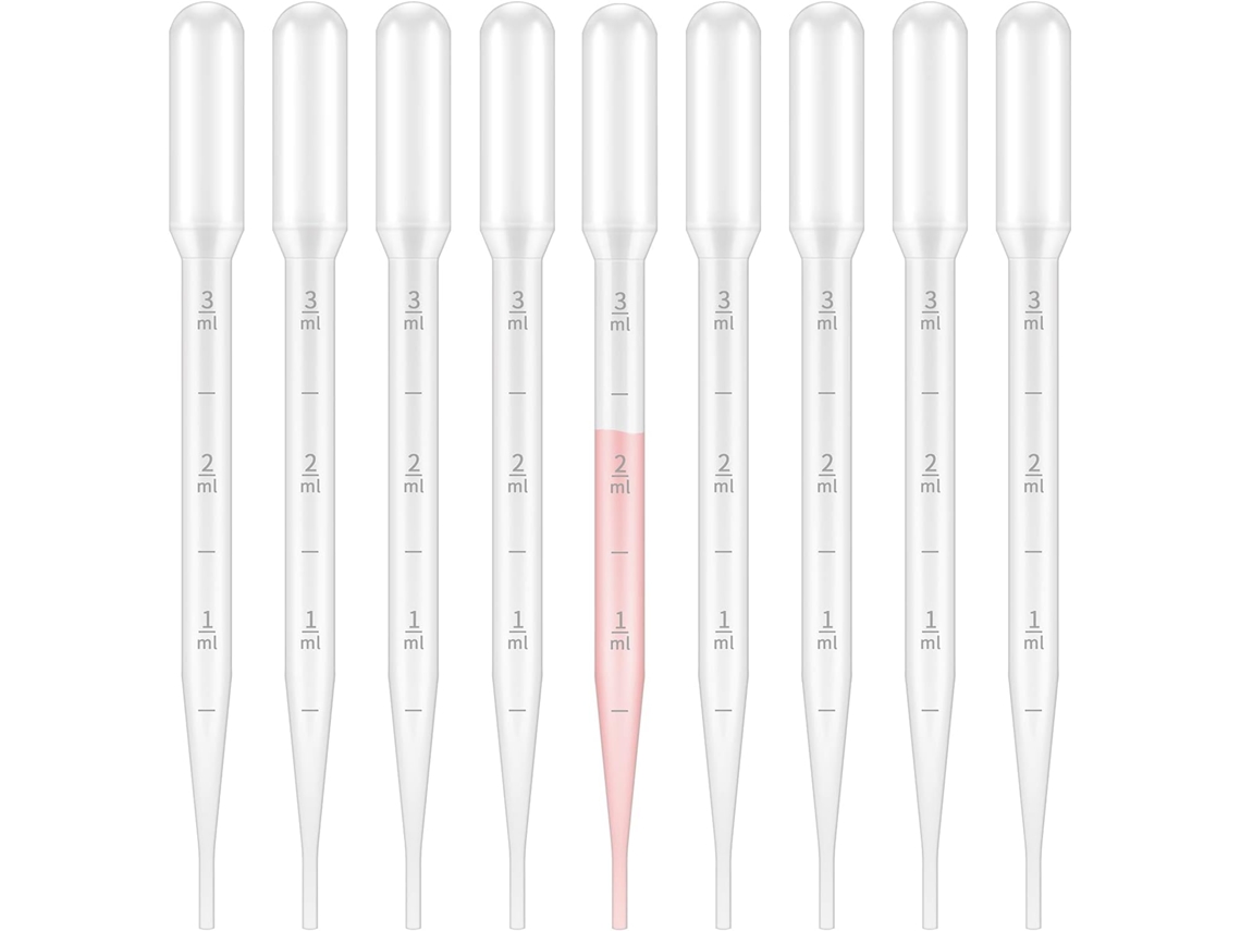 VVJIJILLY Pipetas Graduadas Transparentes 100 Peças, Pipetas De Transferência Para Laboratório, Sala De Aula, Experimentos