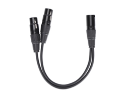 Cabo Xlr Macho Para Xlr Fêmea Duplo Y-type Splitter Microfone Áudio 0.3m 22awg