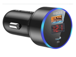 Cargador Carro Usb-c Pd Yizhood Negro