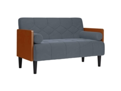 Sofá Loveseat Vidaxl de terciopelo gris (110 cm)