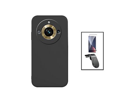 Kit de película de vidrio templado 5D Full Cover Realme 11 Pro Plus - Negro