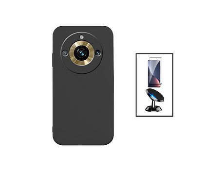 Kit de película de vidrio templado 5D Full Cover Curved Realme 11 Pro - Negro