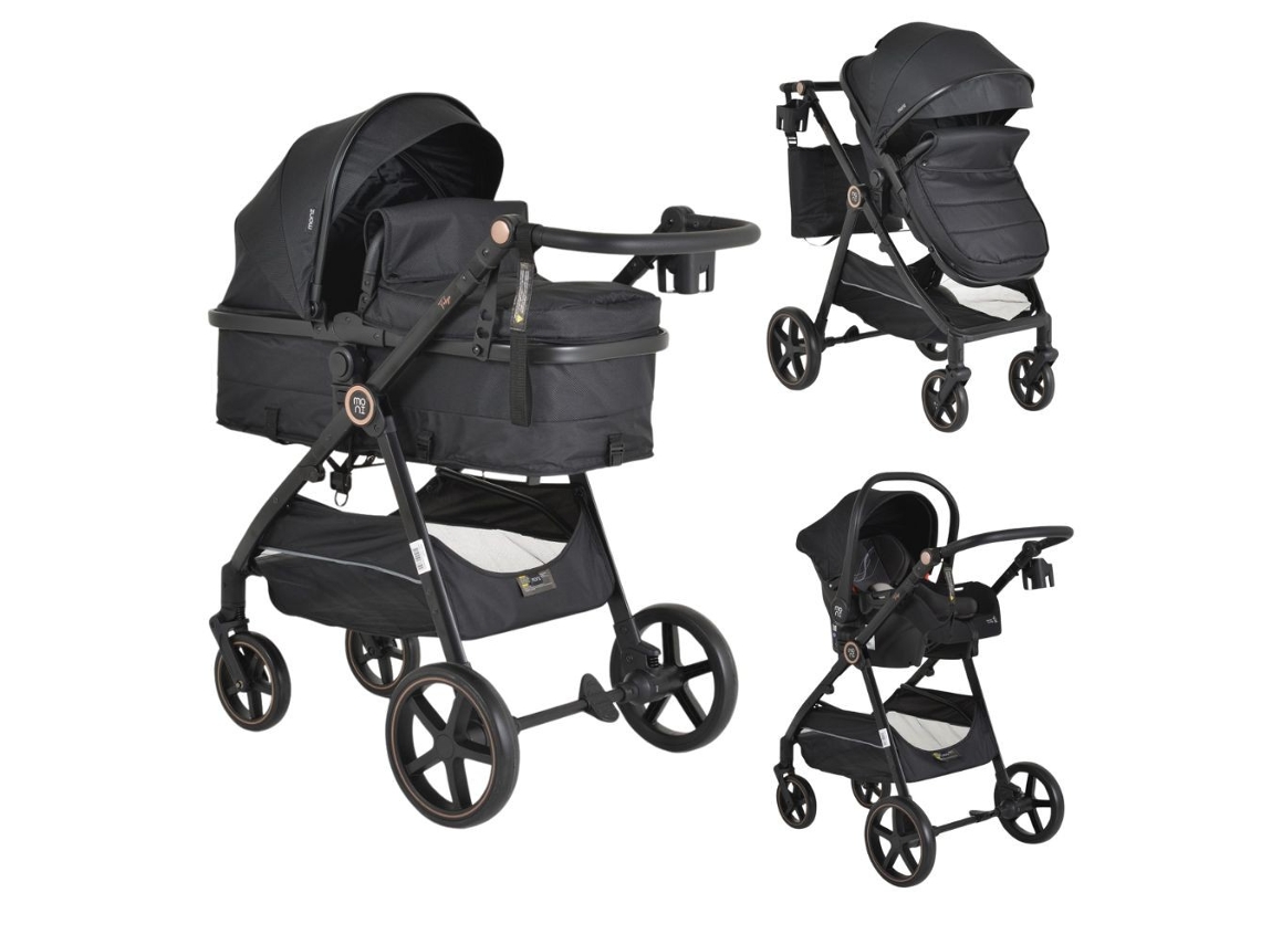 Carrito de bebé trio convertible TOKYO hasta 22 kg de MONI Black