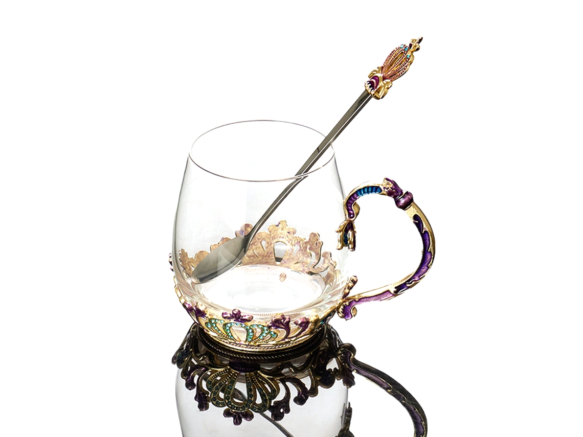 Set de vaso y cuchara de cristal, ideal para regalar NEVEANCE