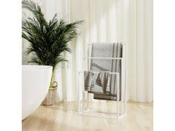 Toallero de pie Vidaxl blanco 48x24x79 cm hierro Jortmrd