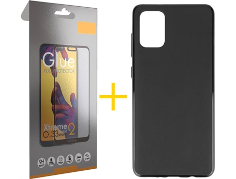 Kit Funda + Protector de Pantalla Samsung Galaxy A71 5G SKYHE Full (Negro)