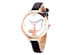 Relógio De Couro Casual Estiloso Simples Fanteeda Fd149 Quartz Feminino Vermelho