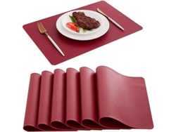 2026-manteles De Mesa Para Día De San Valentín Set De 6 Cuero Sintético Resistente Al Calor Impermeable Lavable Antideslizante Moderno