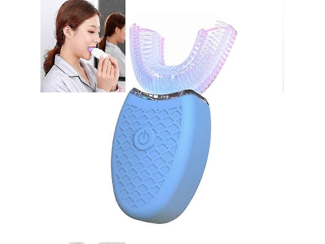 Escova De Dentes Elétrica De Clareamento Bucal Em Forma De U Preguiçosa