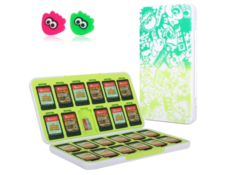 Caja de almacenamiento de tarjeta de juego Switch, capacidad para 24 tarjetas TF y 24 tarjetas SD