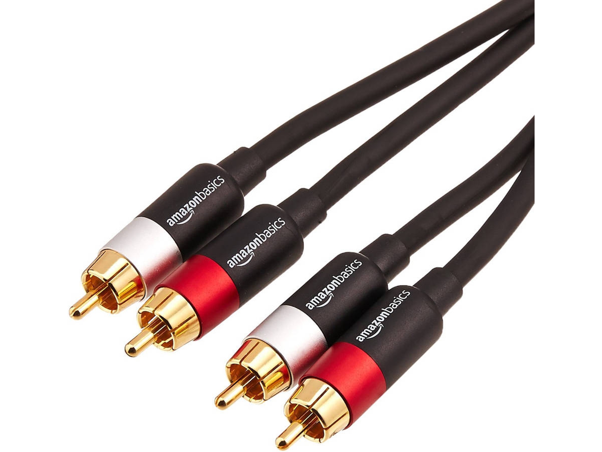 Cable de Audio AMAZON (RCA - 2.4 m - Negro)